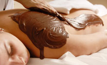female having chocolate massage