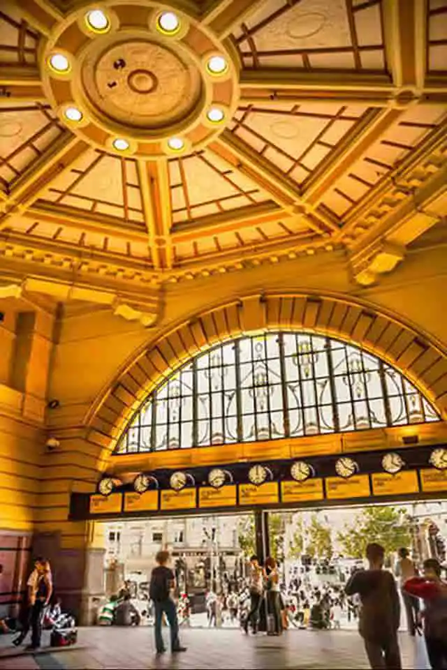 Inside View Flinders Street Station Ticket Hall